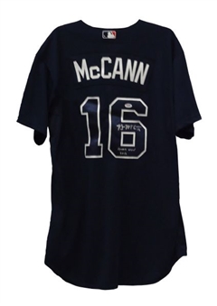 2012 Brian McCann Atlanta Braves Signed Game Used Baseball Jersey
